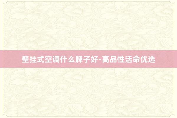 壁挂式空调什么牌子好-高品性活命优选